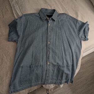 Abercrombie & Fitch Light Blue Casual Button Down Shirt